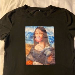 Mona Lisa with bubblegum T-shirt